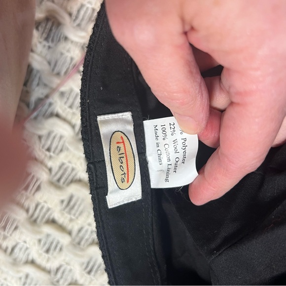 Talbots Classic Black Newsboy Cap Vintage Inspired Wool Blend - Picture 5 of 8